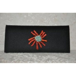 Wool Clutch with Brooch