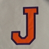 Orange Varsity J with navy